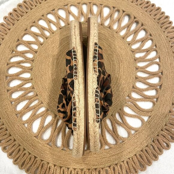 NWOT J. Crew Twisted-Knot Espadrille Sandals in Leopard Canvas Size 5.5 - Picture 4 of 7